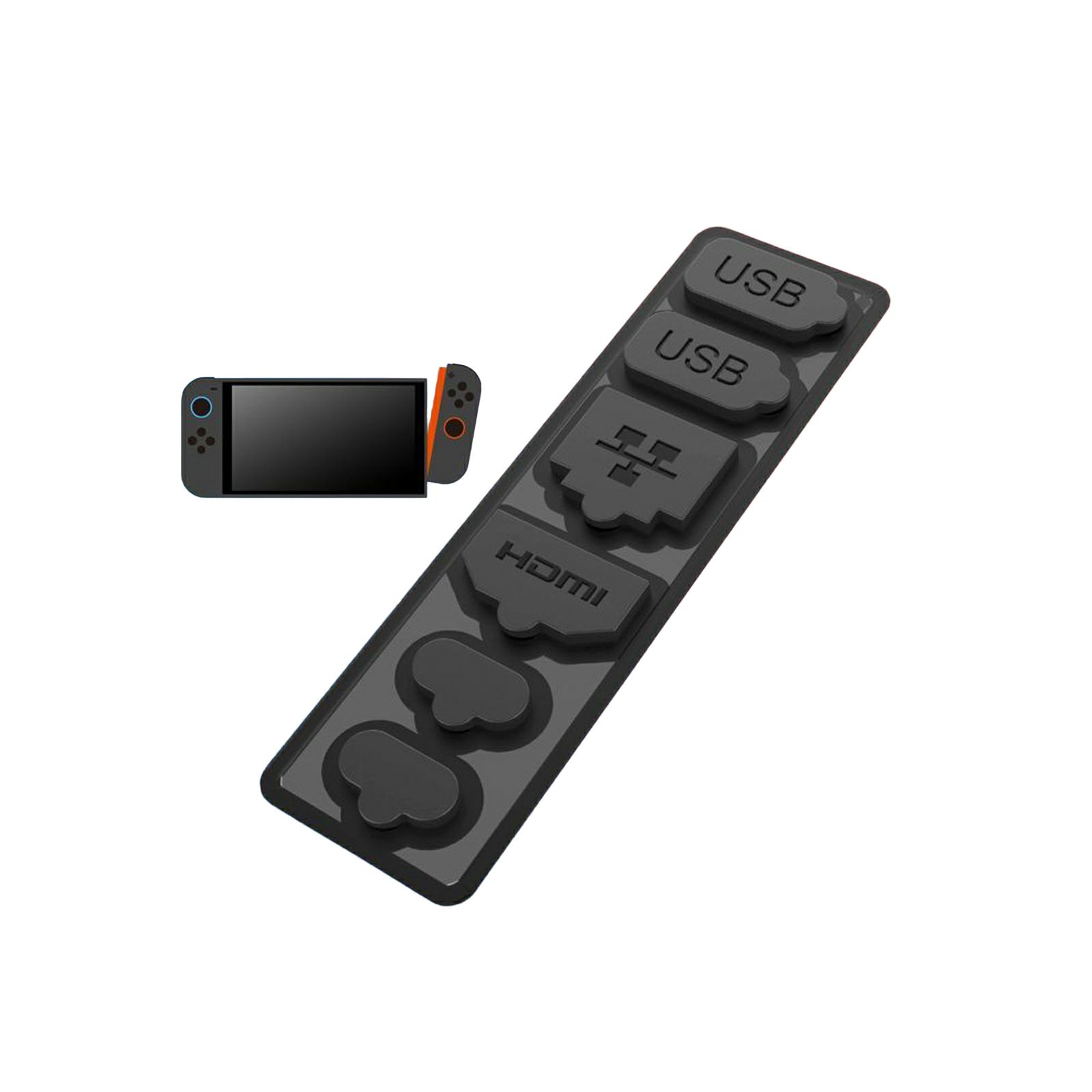 Switch2 スイッチ2 防塵カバーセット USB-A×2 USB-C×2 HDMI×1 LAN×1